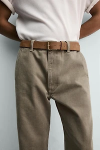 EMBOSSED LEATHER BELT