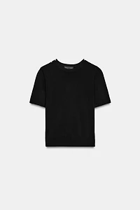 BASIC SHORT SLEEVE KNIT JUMPER