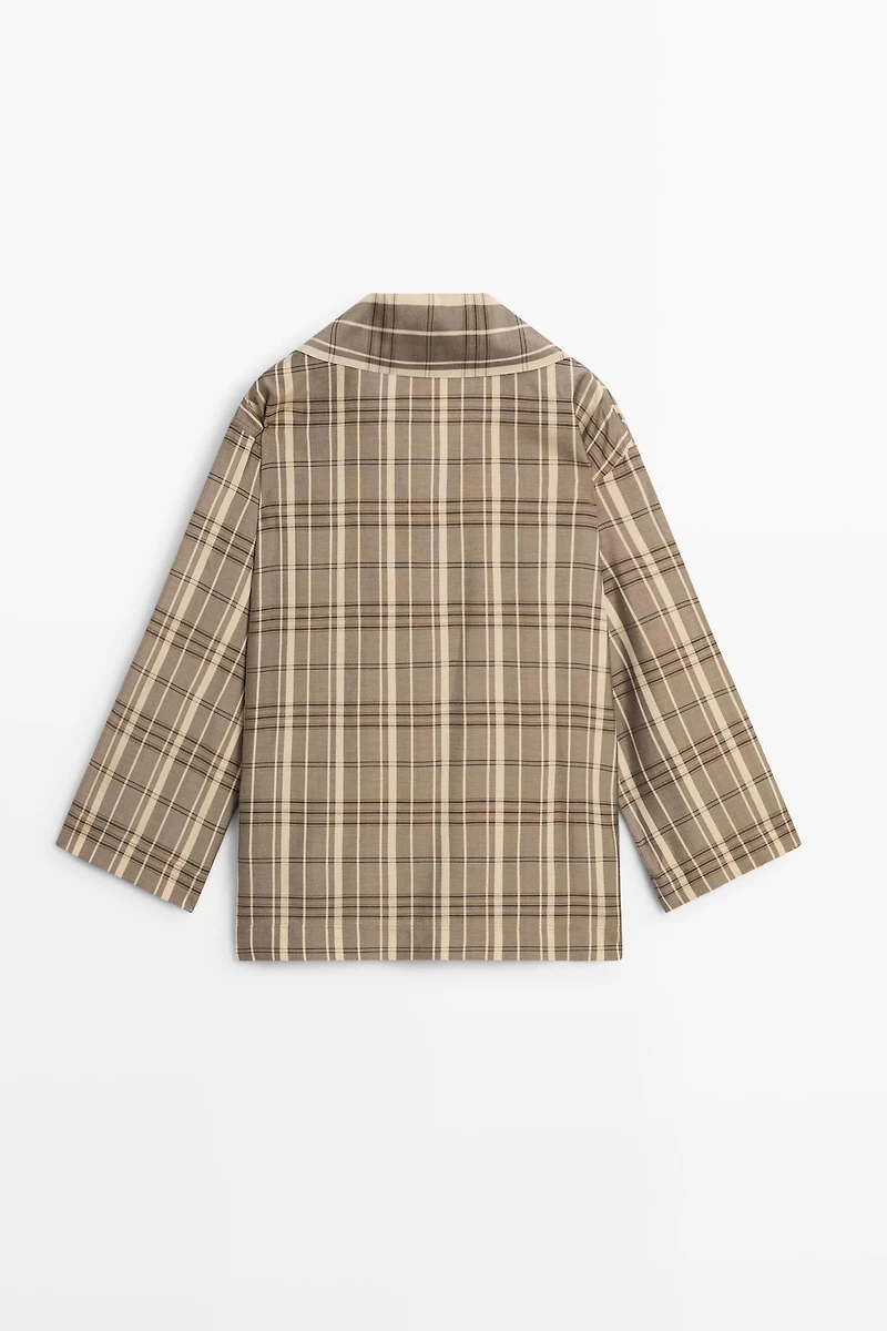 Oversize check polo shirt