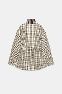 PLAID HIGH-NECK JACKET