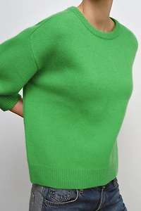 100% WOOL HAMMER SLEEVE JUMPER