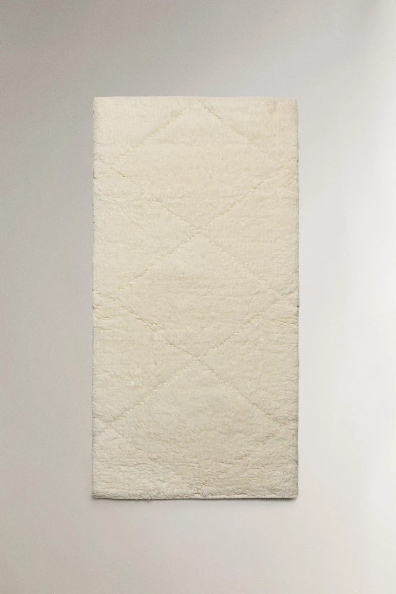 GEOMETRIC DESIGN WOOL AREA RUG