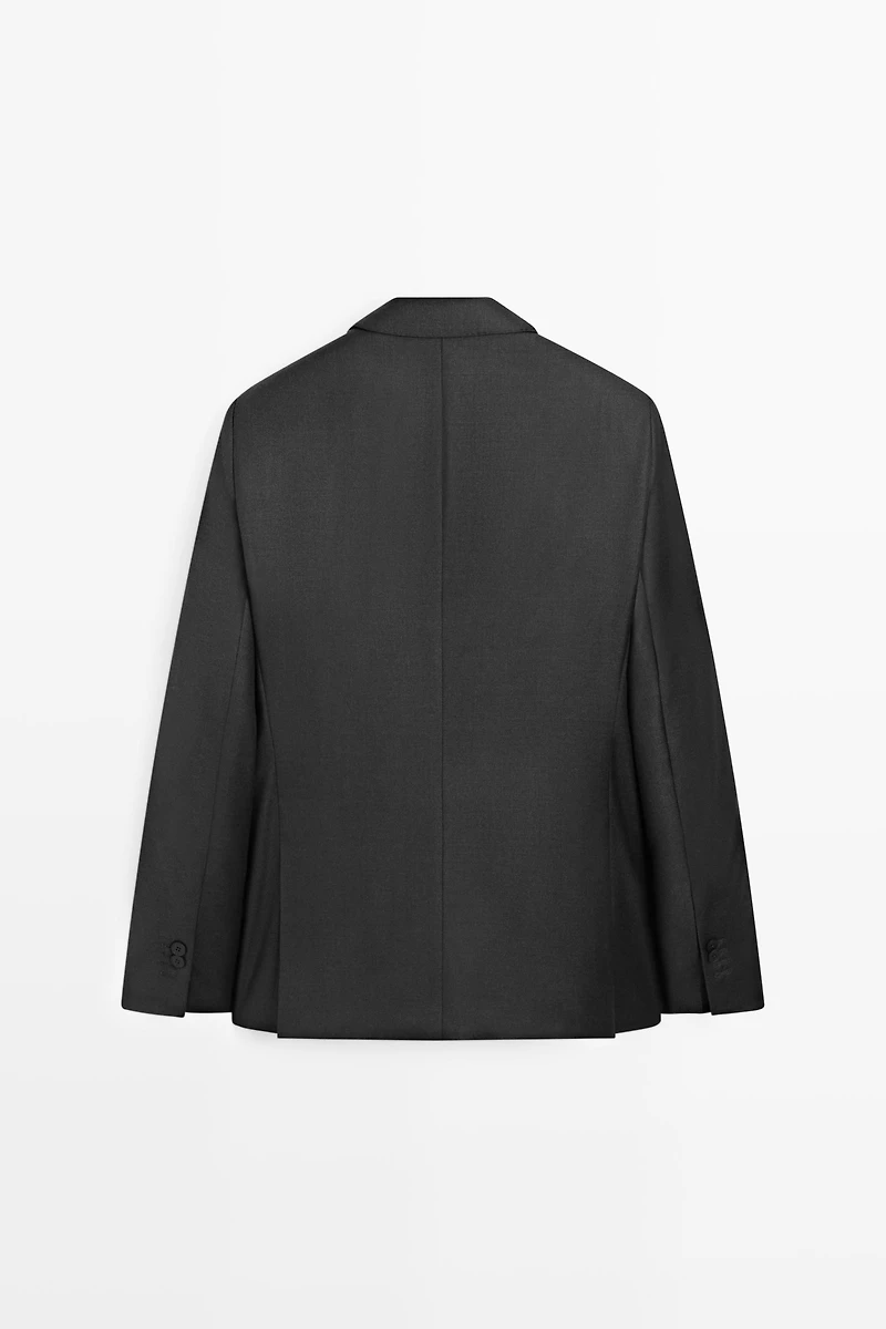 100% cool wool suit blazer
