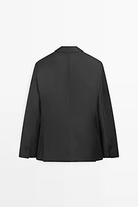 100% cool wool suit blazer