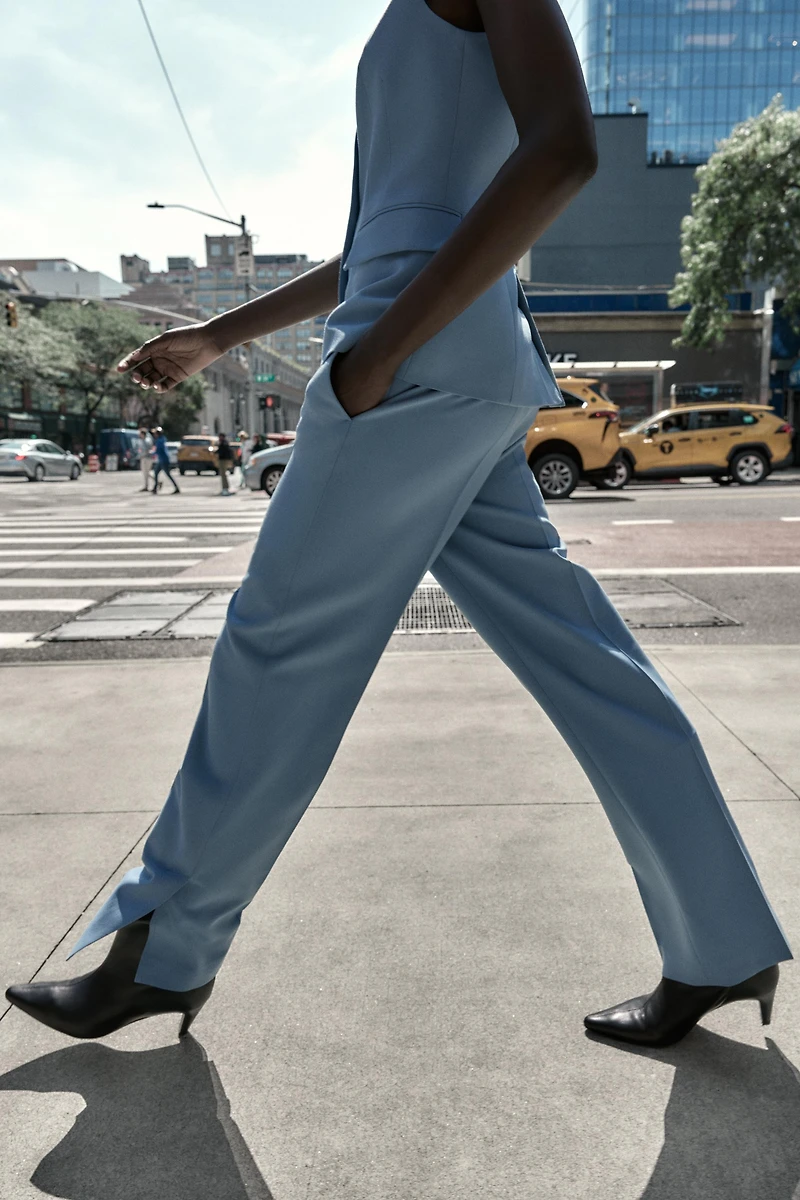 FLARE PANTS WITH SIDE VENTS