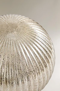 DÉCO LUMINEUSE LED BOULE RAYÉE MOYENNE NOËL