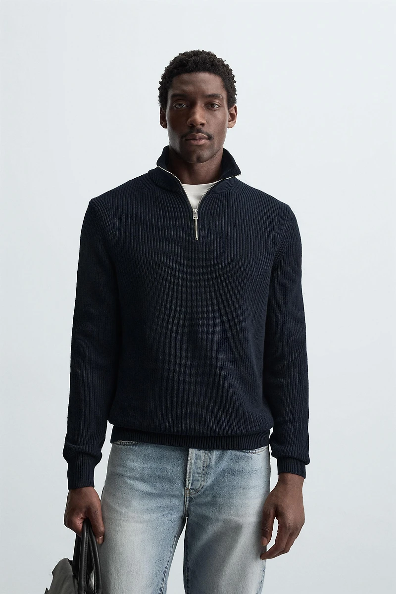 PULL COL CHEMINÉE ZIP