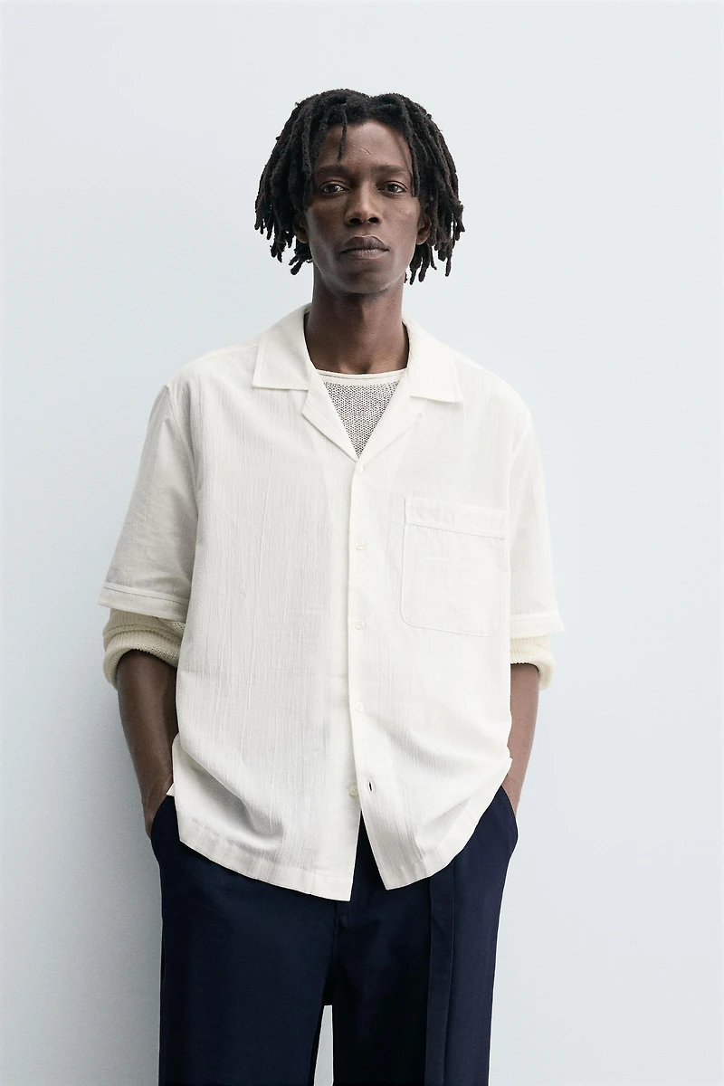 RELAXED FIT TEXTURED SHIRT