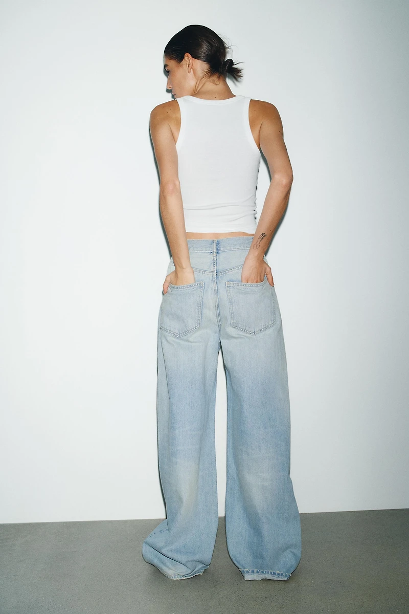 TRF HIGH WAIST EXTRA WIDE LEG JEANS