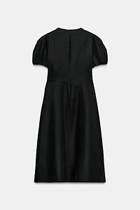 ZW COLLECTION LINEN BLEND MIDI DRESS