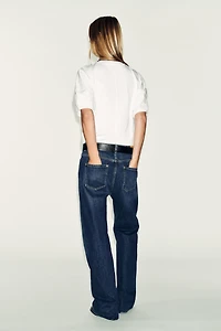 T-SHIRT FLEUR EN CONTRASTE