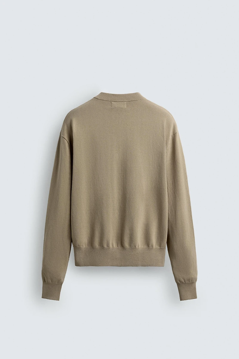 COTTON-RAMIE CARDIGAN