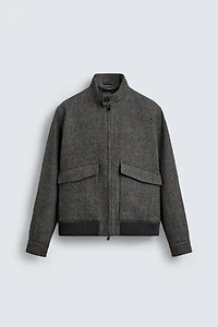 CONTRAST TEXTURED JACKET