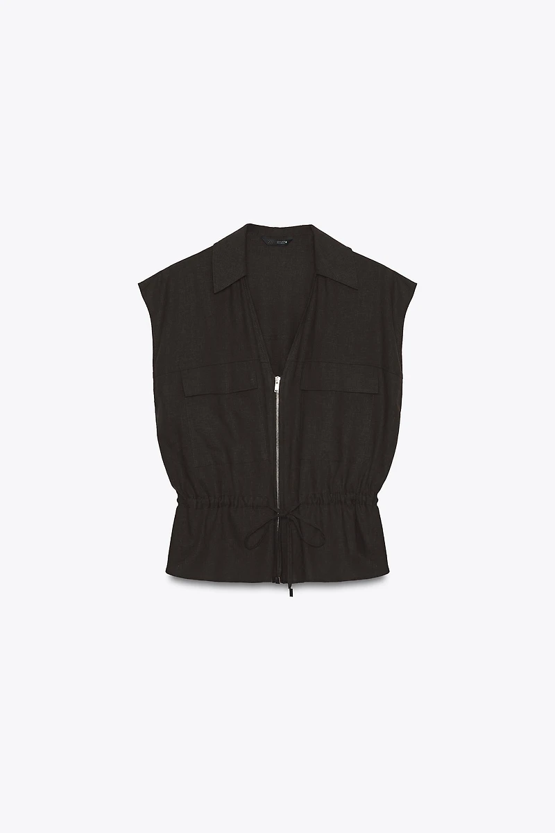 LINEN SAFARI TOP