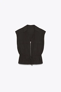 LINEN SAFARI TOP