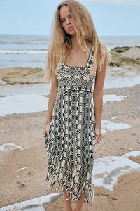 FRINGED KNIT DRESS