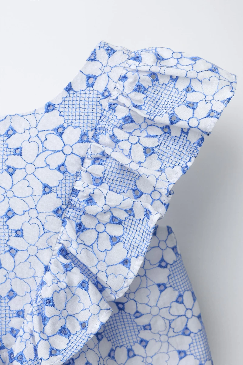 EMBROIDERED SHORT JUMPSUIT