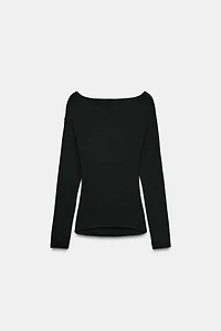 DRAPED WRAP TOP