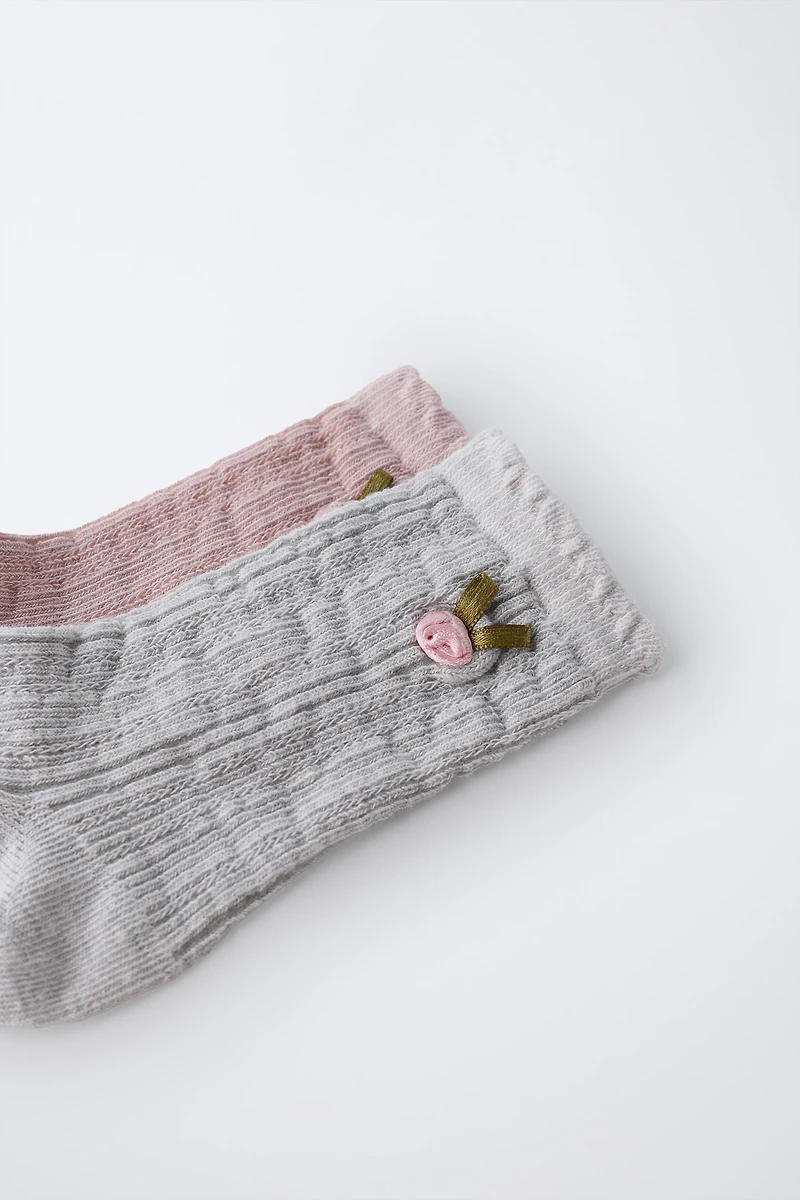 FLORAL CREW SOCKS TWO-PACK