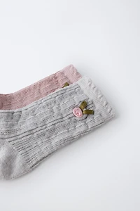 FLORAL CREW SOCKS TWO-PACK