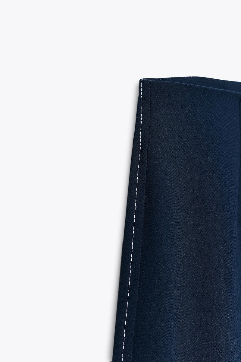 TOPSTITCHED CULOTTES