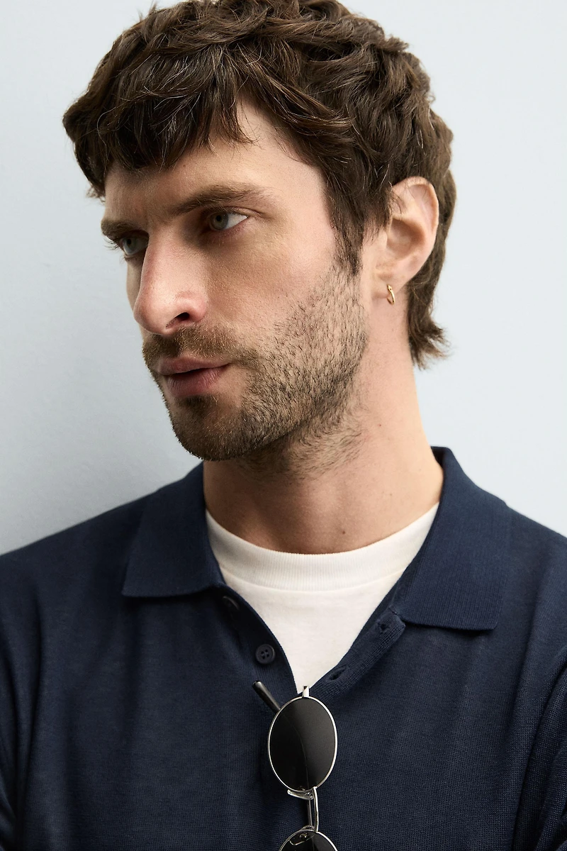 POLO EN MAILLE COTON - SOIE