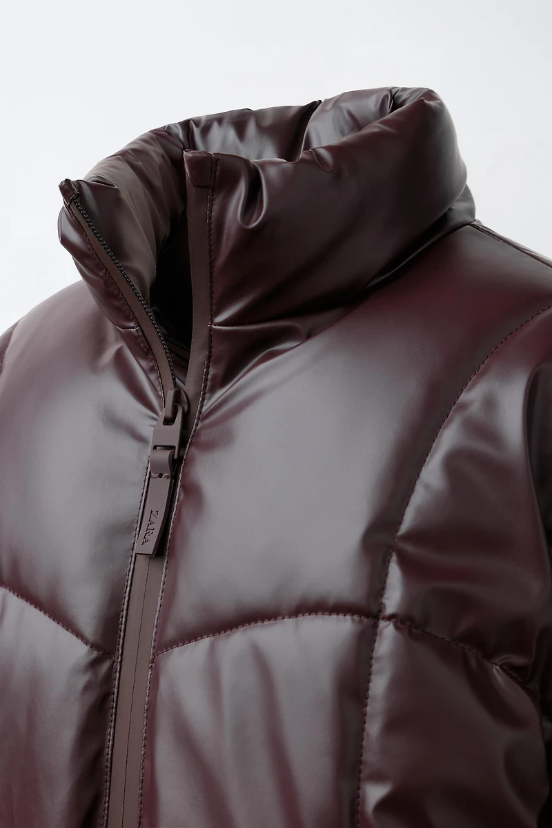 WATER-REPELLENT QUILTED SHINY JACKET
