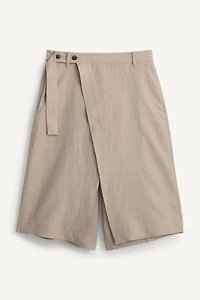 SHORT CROISÉ WIDE FIT 100% LIN