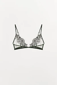 MESH LACE TRIANGLE BRA