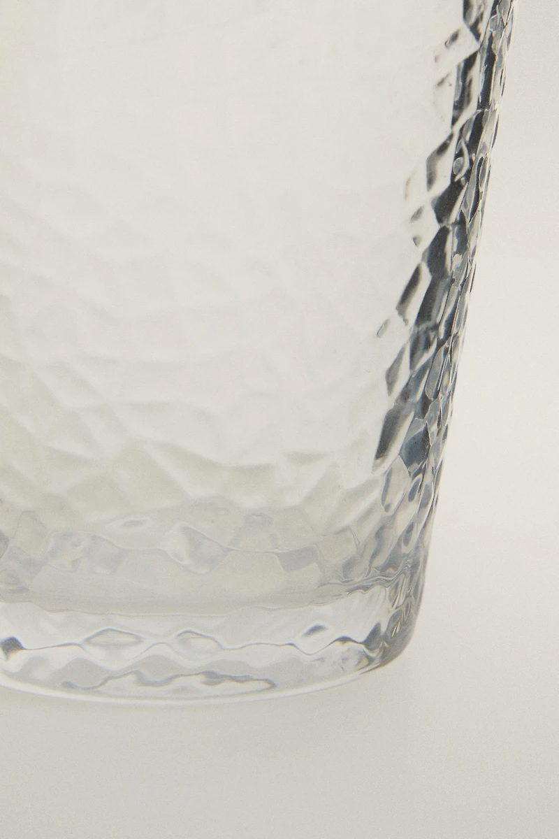 HAMMERED GLASS TUMBLER