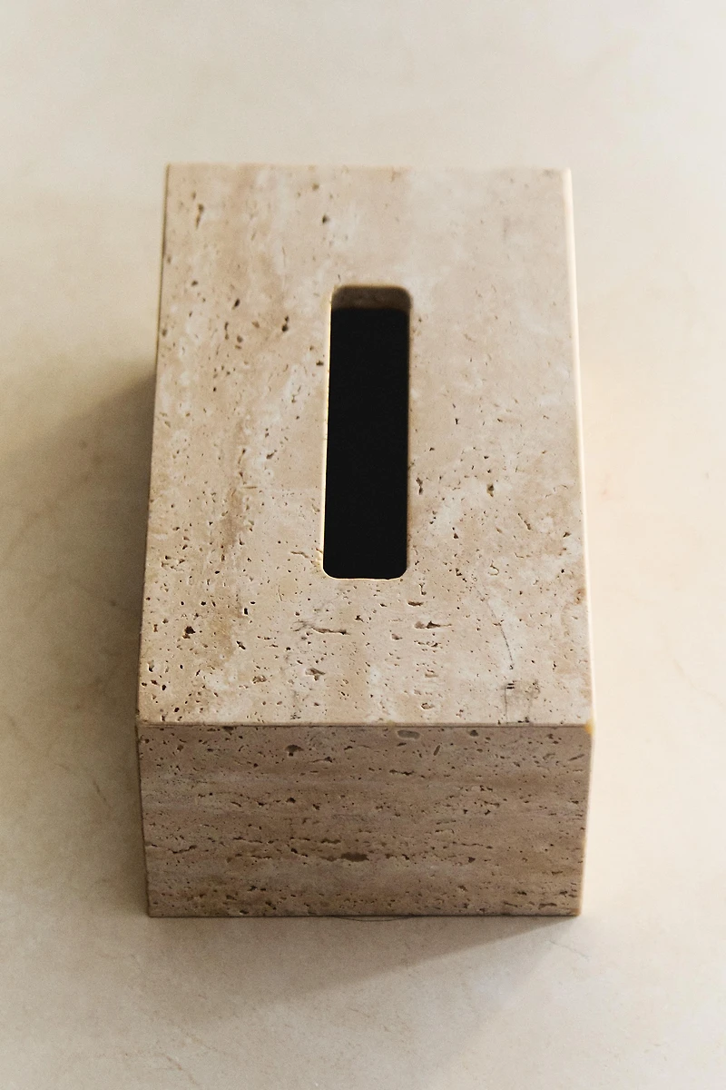 BEIGE MARBLE TISSUE BOX