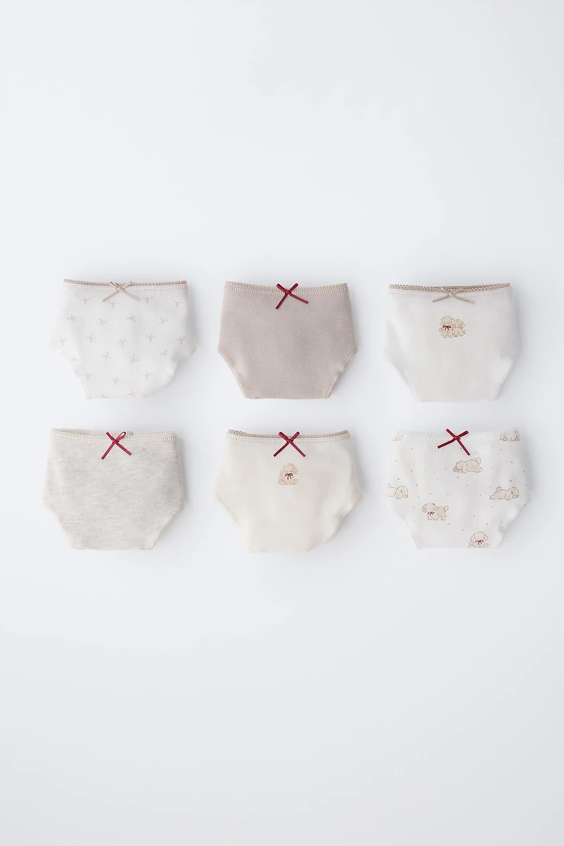 6-14 YEARS / SIX-PACK OF PUPPY UNDERWEAR