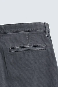WASHED COTTON TEXTURED PANTS