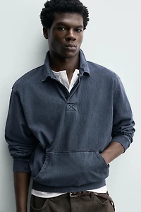 POLO REGULAR FIT EFFET DÉLAVÉ