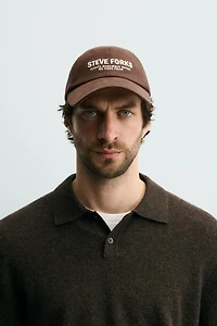 EMBROIDERED TEXT CAP