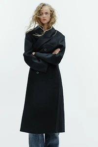 EXTRA LONG WOOL BLEND COAT