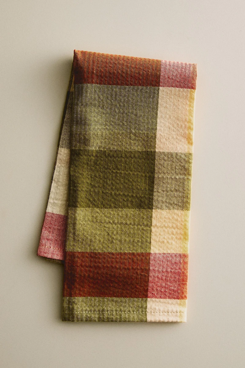 PACK OF CHECK COTTON NAPKINS (PACK OF 2)