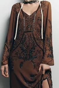 LIMITED EDITION BEADED GEORGETTE DRESS