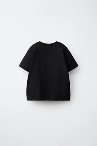 EMBROIDERED HEART PLAIN T-SHIRT
