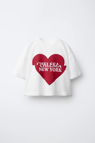 HEART PRINT T-SHIRT