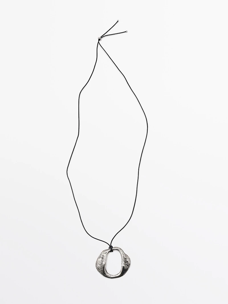 Abstract metal necklace