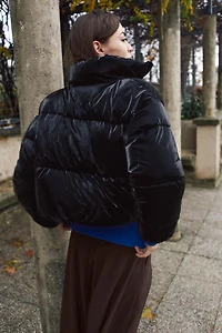 SHINY EFFECT WATER REPELLENT WINDPROOF ANORAK