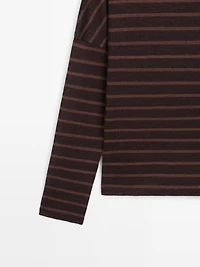 Striped linen knit T-shirt