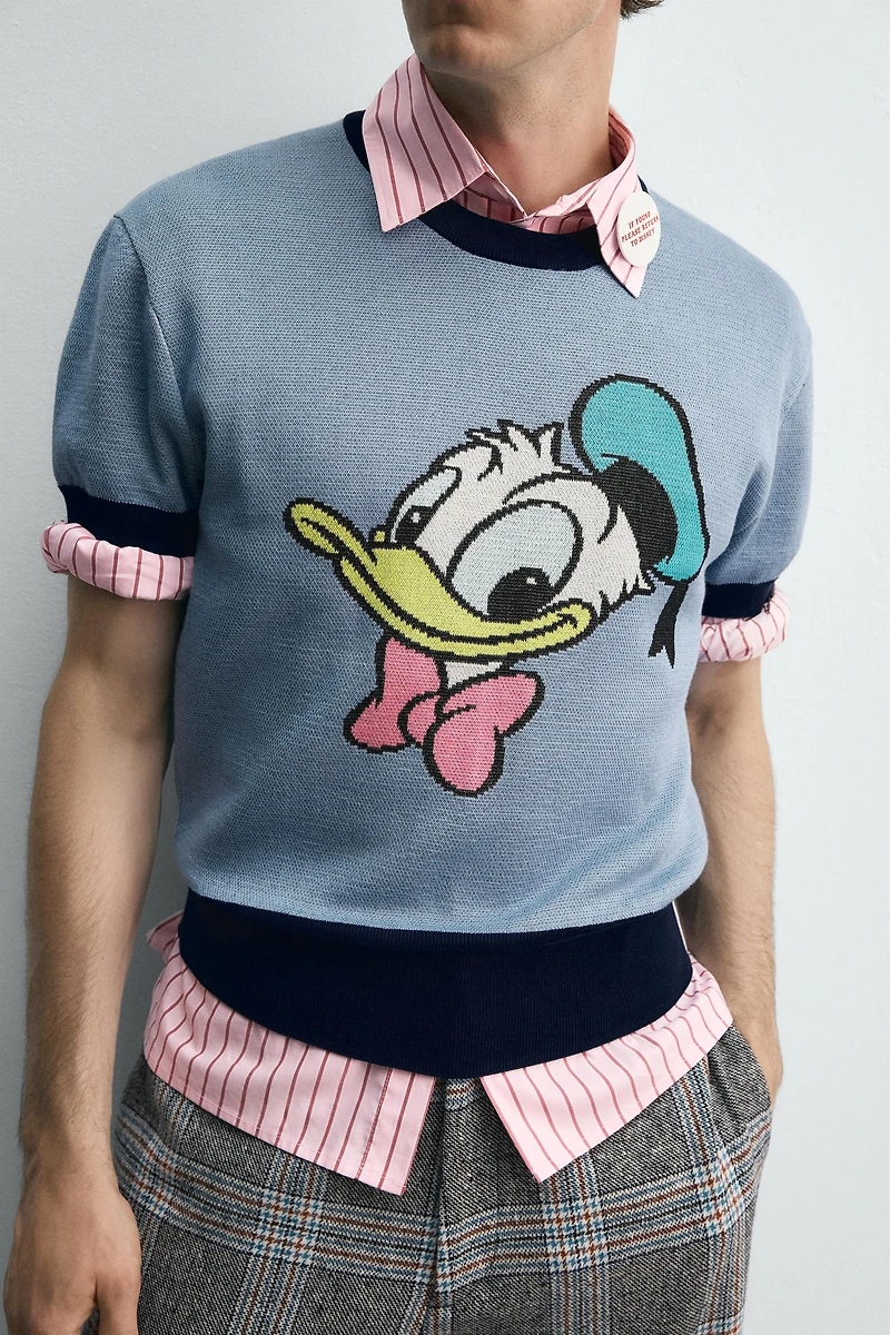 DONALD DUCK KNIT T-SHIRT HARRY LAMBERT FOR ZARA X DISNEY