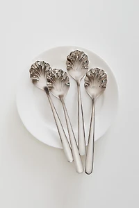 SHELL STEEL DESSERT SPOONS (PACK OF 4)