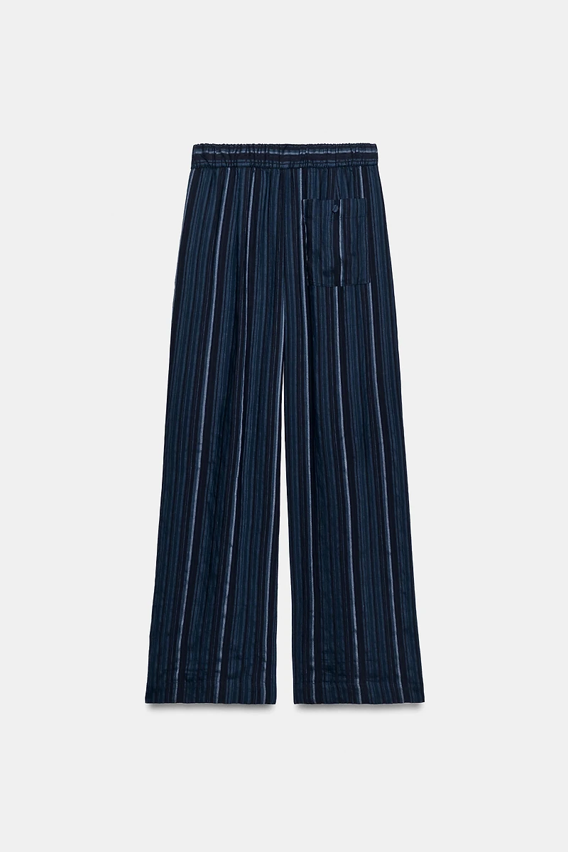 ZW COLLECTION STRIPED PALAZZO TROUSERS