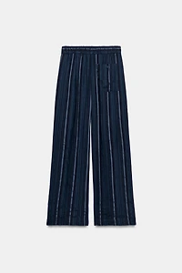 ZW COLLECTION STRIPED PALAZZO TROUSERS
