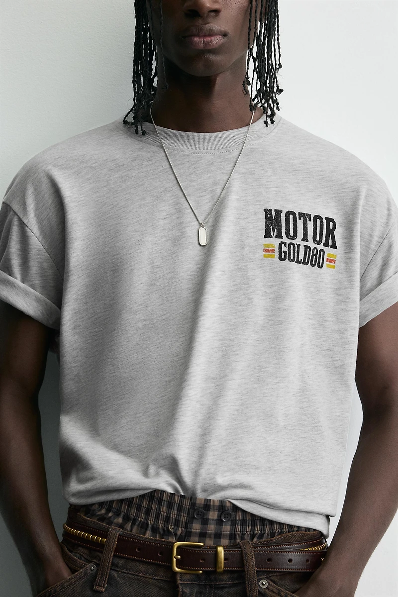 T-SHIRT MOTIFS GRAPHIQUES MOTO