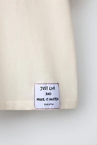 PRINTED TEXT T-SHIRT