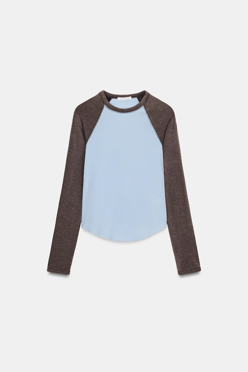 CONTRAST RAGLAN T-SHIRT